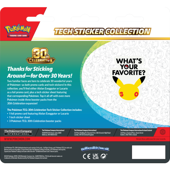 Pokémon TCG: 30th Celebration - Tech Sticker Collection - Alolan Exeggutor