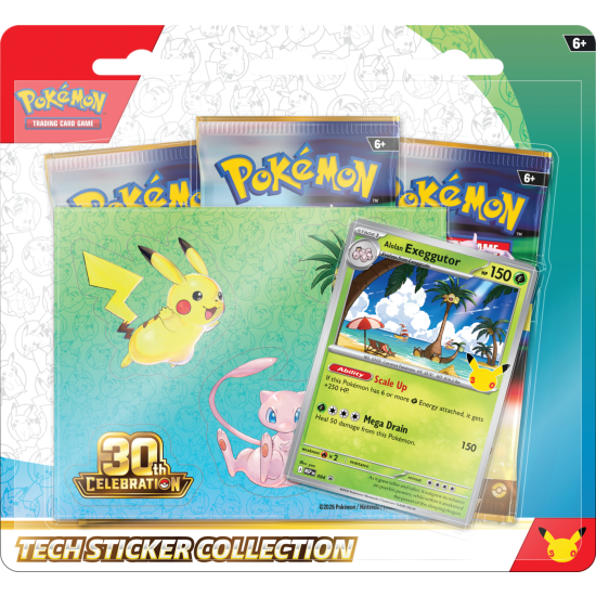 Pokémon TCG: 30th Celebration - Tech Sticker Collection - Alolan Exeggutor