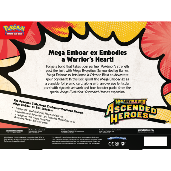 Pokémon TCG: Mega Evolution - Ascended Heroes - Emboar ex Box