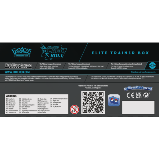 Black Bolt & White Flare Elite Trainer Box Zekrom