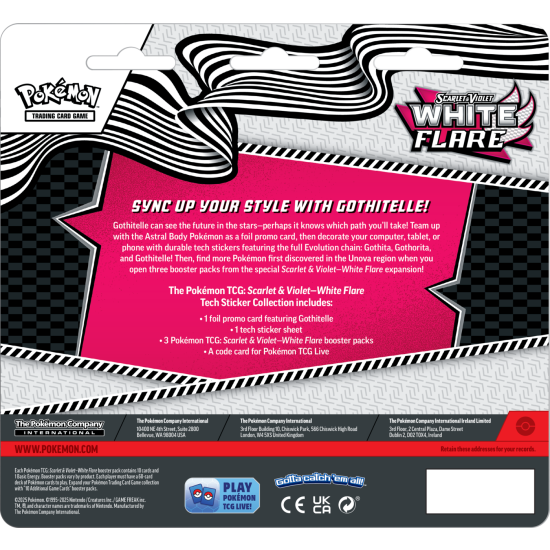 Scarlet & Violet - White Flare - Tech Sticker - Gothitelle