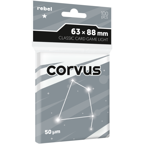 Koszulki na karty Rebel (63x88 mm) Corvus Light, 100 sztuk
