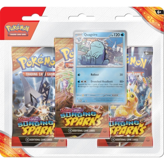 Pokémon TCG: Scarlet & Violet - Surging Sparks - 3-Pack Blister Box - Quagsire